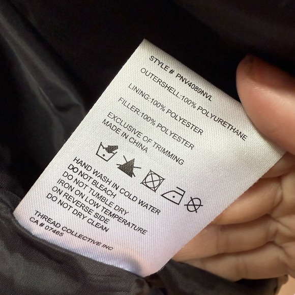 NVLT Women’s Vegan Leather Puffer Coat Size Large Burnt Orange Like New - Picture 6 of 8